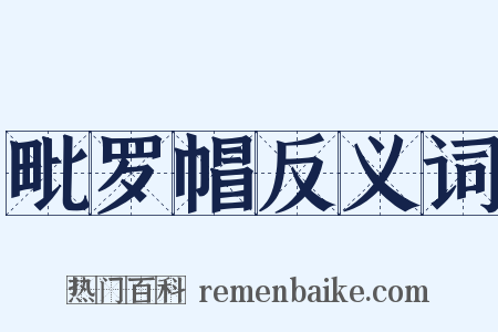 毗罗帽反义词是什么意思的图片